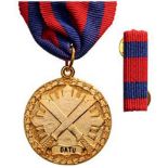 SPECIAL ACTION MEDAL 1st Class, Datu. Neck Badge, 38 mm, gilt Bronze, original suspension ring and