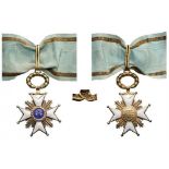ORDER OF THE THREE STARS Commander's Cross, 3rd Class, instituted in 1924. Neck Badge, 69x45 mm,