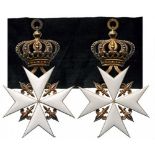 ORDER OF MALTA Magistral Grand Cross, instituted during the 11th Century. Neck Badge, 60 mm, gilt