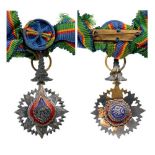 ORDER OF THE CROWN OF SIAM Officer’s Cross, 4th Class, instituted in 1869. Breast Badge, 55x31 mm,