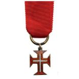 ORDER OF THE CHRIST Knight’s Badge Miniature. Breast Badge, gilt Silver, 15x11 mm, one side