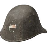 Dutch Helmet of the Romanian Army WW II with german liner German original paint with sand