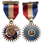 Medal for 25th Year of Trujillo at the head of the state 3rd Class, instituted in 1955. Breast