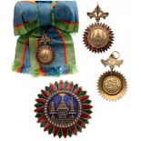 ORDER OF THE CROWN OF SIAM Grand Cross Set, 1st Class, 1st Type, instituted in 1869. Sash Badge,