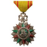 ORDER OF NICHAN AL IFTIKHAR  Officer’s Cross, 4th Class, Ali Bey Period (1882 - 1902). Breast Badge,