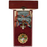 ORDER OF AGRICULTURAL AND INDUSTRIAL MERIT Grand Cross Set, 1st Class. Sash Badge, 48x41 mm, gilt