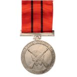 WAR MEDAL 1978–1979 (UGANDA) Breast Badge, 35 mm, silvered metal, original suspension bar and