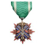 ORDER OF THE GOLDEN KITE 5th Class, instituted in 1868. Breast Badge, 46 mm, Silver partially