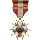 Star for the Lima Campaign, instituted in 1882 Breast Badge, 42 mm, GOLD, both sides enameled,