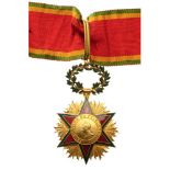 FEDERATION FOR DEVOTION Commander’s Cross. Neck Badge, 43 mm, gilt bronze, obverse enameled, both
