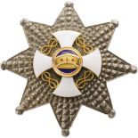 ORDER OF THE CROWN OF ITALY Grand Officer's Star, 2nd Class, instituted in 1868. Breast Star, 75 mm,