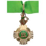 ROYAL ORDER OF SOWATHARA, 1923 Commander’s Cross. Neck Badge, 89x55 mm, gilt Silver, one side