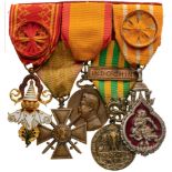 Medal Bar with 5 Decorations A personal group of 5 including: Order of the Million Elephants,