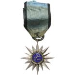 ORDER OF MILITARY MERIT TAI FEDERATION, 1950 Breast Badge, 48 mm, Silver, one sides enameled,