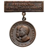 PRESIDENTIAL HUMANITARIAN AWARD, FERDINAND E. MARCOS (1965 – 1986) Breast Badge, 52x30 mm, bronze,