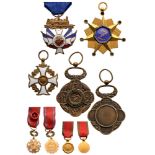 Lot of 6 Medals 3 Medals of Different Benevolent Societies. 2 Miniatures and 1 unidentified medal.