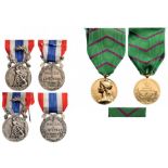 Lot of 3 Decorations Police Silver Honor Medals (named on reverse), (2), Prison Authorities,