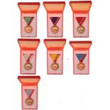Lot of 7 Defense Service Medals 10 years, 15 years, 20 years, 25 years, 30 years, 35 years, 40