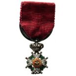 ORDER OF LEOPOLD Knight’s Cross Miniature. Breast Badge, Silver, 13 mm, enameled, original