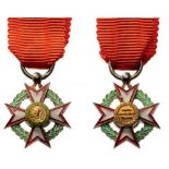 NATIONAL ORDER Miniature. Breast Badge, gilt Silver, 14 mm, enameled, original suspension ring and