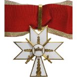ORDER OF KING ZVONIMIR'S CROWN 2nd Class with Swords, instituted in 1941. Neck Badge, 58 mm, gilt