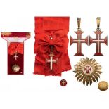 ORDER OF THE CHRIST Grand Cross Set, 1st Class, Republic of Portugal, instituted in 1917. Sash