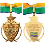 NATIONAL ORDER OF MERIT Commander's Cross, instituted in 1971. Neck Badge, 73x 54 mm, gilt Metal,