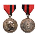 COMMEMORATIVE MEDAL OF THE REIGN OF NICOLAS I Silver Class, instituted in 1896. Breast Badge, 27 mm,