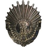 REGIMENTAL BADGE "7 YEARS BAGDE OF THE HIGHER WAR SCHOOL" Breast Badge, 79x47 mm, Silver, maker’s