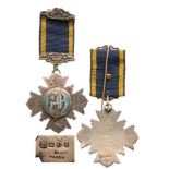 Masonic Decoration, Royal Antidiluvian Order of Buffaloes Victory Lodge Breast Badge, 55 mm, Silver,