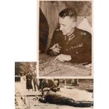 Lot of 3 original press photos Generals, President...Different sizes, different conditions. (3) I/