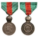 Uruguay Campaign Medal for Officers, instituted in 1852 Breast Badge, 49x30 mm, Silver, original