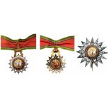 ORDER OF THE WHITE ELEPHANT Grand Officer's Set, 2nd Class, instituted in 1861. Neck Badge, 81x49