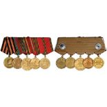 Personal Group of 5 Medals Medal for Victory over Germany, Commemorative Medal for the 40th