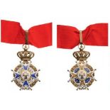 MILITARY ORDER OF CHRIST Commander's Cross, instituted in 1318. Neck Badge, 75x48 mm, gilt Silver,