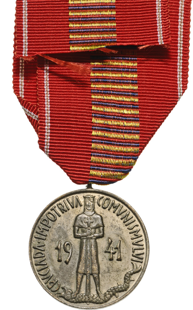Cruisade Against Communism Medal Pattern, 1941 Breast Badge, bronze silvered, original suspension - Image 2 of 2