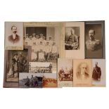 Important lot of 15 photos of a Bulgarian Officer Portraits, group photos, from circa 1870 up to