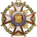 War against El Salvador and Honduras Cross, instituted in 1863 Breast Badge, 40 mm, GOLD, both sides