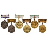 Lot of 3 Medal for Motherhood, instituted in 1944 1st Class (2), 2nd Class, instituted in 1944.