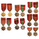 Numerous Family Honor Medals 1st Class, 2nd Class, 3rd Class (5). Breast Badges, gilt Bronze,