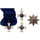 ORDER OF THE CROWN Grand Cross Set, 1st Class, 2nd Model (Large Crown), instituted in 1861. Sash