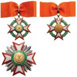 NATIONAL ORDER Grand Officer's Set, 2nd Class, instituted in 1961. Neck Badge, 52 mm, gilt Silver,