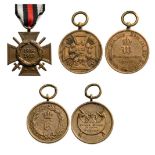 Personal Group of 3 Medals War Merit Medal 1870-1871, 1914-1918 Commemorative Cross for Combatant,