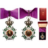 ORDER OF LEOPOLD Commander's Cross for Civil, 3rd Class, instituted in 1832. Neck Badge, 88x55 mm,