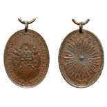 Medal for the winners of the Corrientes battle for troops, instituted in 1865 Breast Badge, 33x26