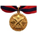 SPECIAL ACTION MEDAL 3rd Class Maginoo. Neck Badge, 40 mm, bronze gilt, original suspension ring and