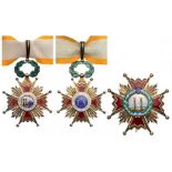 ORDER OF ISABELLA THE CATHOLIC Grand Officer's Set, 2nd Class, Franco Period, instituted in 1815.