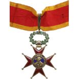 ORDER OF SAINT GREGORY Commander's Cross, instituted in 1831. Neck Badge, 80x55 mm, gilt Silver,