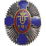 REGIMENTAL BADGE "10th CALARASI REGIMENT" Breast Badge, 50x38 mm, Silver, one side enameled,