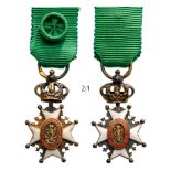 ORDER OF VASA Officer’s Cross Miniature. Breast Badge, 26x17 mm, gilt Silver, partially enameled,